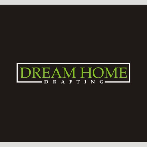 Creative word art logo for architectural design based company; Dream Home Drafting Design by aanghoki