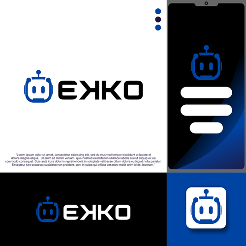 SIMPLE LOGO - ekko Letters then dm after Design by Logologic™