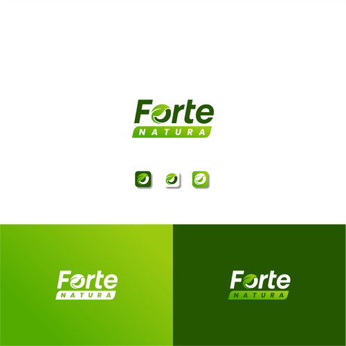 Forte Natura Logo that emphasizes on the word Forte (big) for natural health supplements Design by Bing.