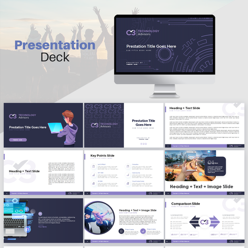 Design a Modern Techy PowerPoint Template Design by indredesigns