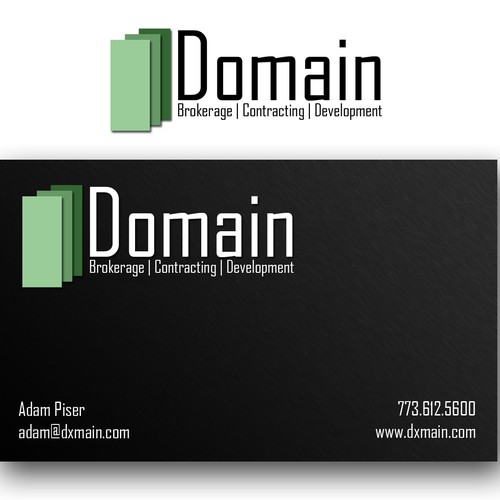 Create the next logo and business card for Domain Design by Adamsfault