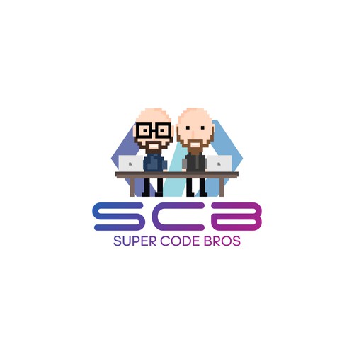 Pixel Art Logo for Super Code Bros Design by hames11