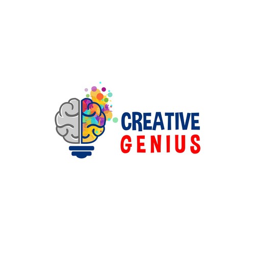 "Creative Genius" Logo for an art school. Design by yudilima