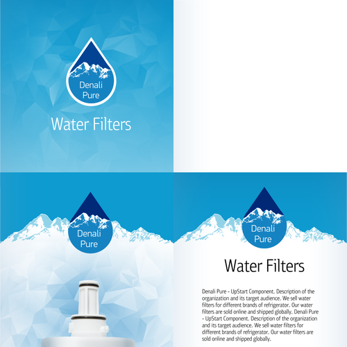 Design a logo and retail package for water filter brand with a premium