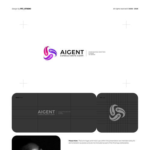 AI Agent Company: Appealing to small to medium sized businesses. Design by FF3