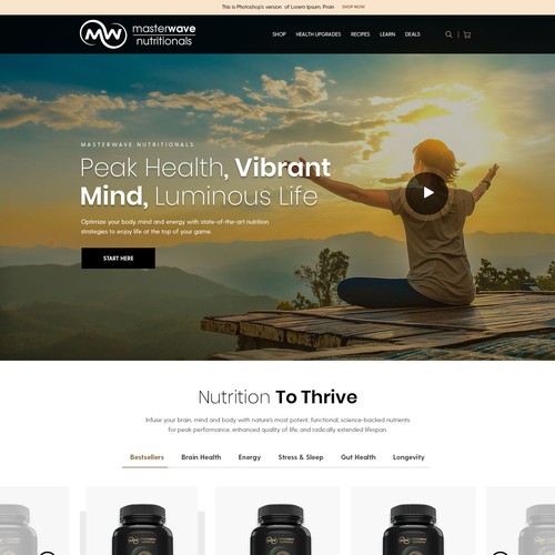 Design the "sexiest" and most powerful health supplements website on the planet Design réalisé par monodeepsamanta