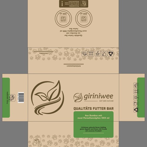 Verpackungsdesign für einen Futter Bar Karton Design by Lena Diser