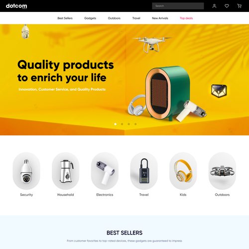 *GUARANTEED PAYOUT* - ECommerce Gadget Store Front Page Design by Peninsula Studioz
