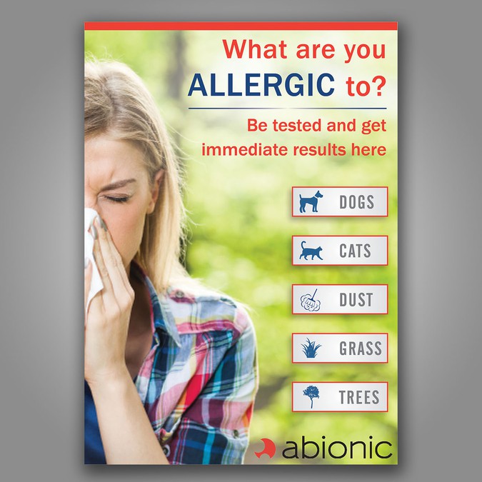 Poster for a new allergy diagnostic test (for pharmacies) Poster contest