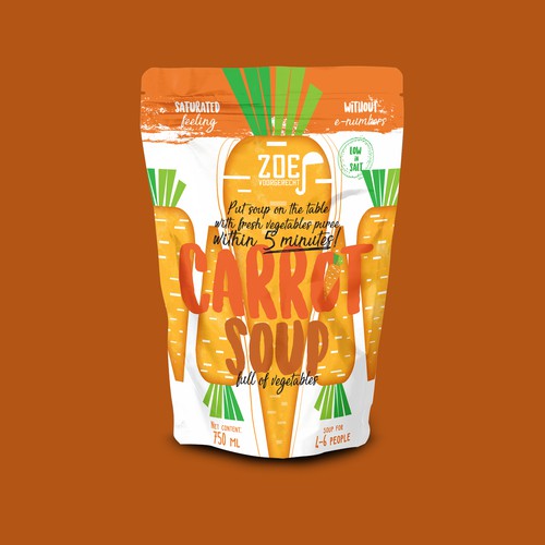 Modern / trendy soup packaging! Design by RUDI STUDIO