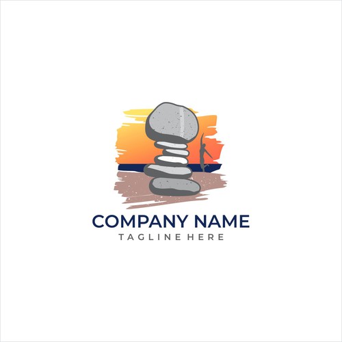 Stone formation picture as logo for coaching business Design by Lure Studio