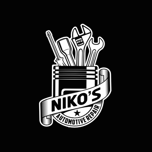 NIKOS AUTMOTIVE REPAIR LOGO Design by H4m1H02