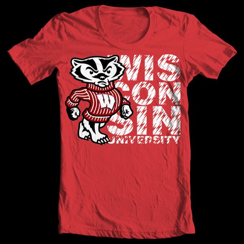 Wisconsin Badgers Tshirt Design Diseño de Rizki Salsa Wibiksana