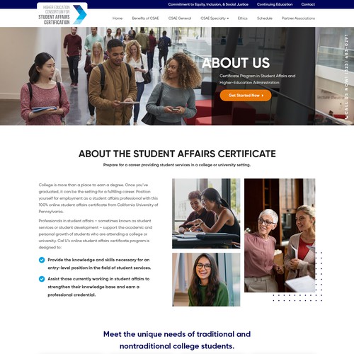 Visually appealing yet impactful certification promotion website Design by Jasmin_A (AMPLE)