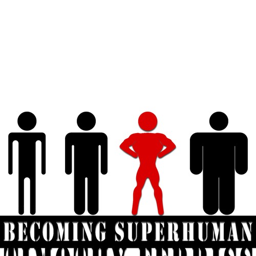 "Becoming Superhuman" Book Cover Réalisé par Archipreneur