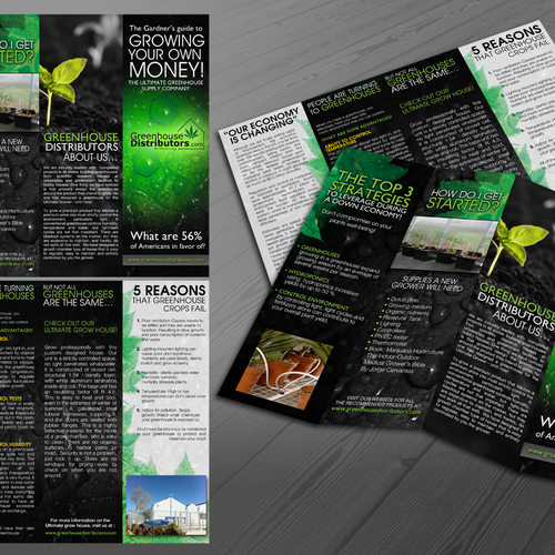 brochure design for Greenhouse Distributors.com Design by PA Design Studio