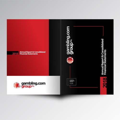 Annual Report Cover for Gambling.com Group Diseño de fatchvrdsgn