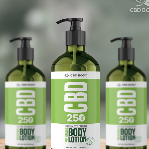 CBD Body Lotion Label Design Contest Design by Manoj Gajjar