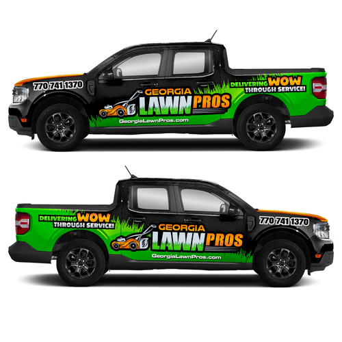 Need eye catching wrap designed for a lawn care company! Design by jacondsign