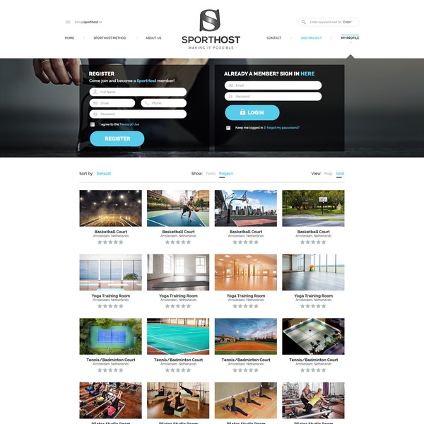 Sporthost Web Design