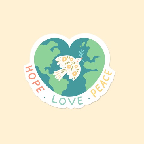 Design A Sticker That Embraces The Season and Promotes Peace デザイン by fitriandhita