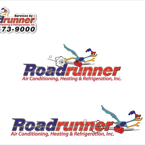 logo for Roadrunner Air Conditioning, Heating & Refrigeration, Inc. Design by X-version