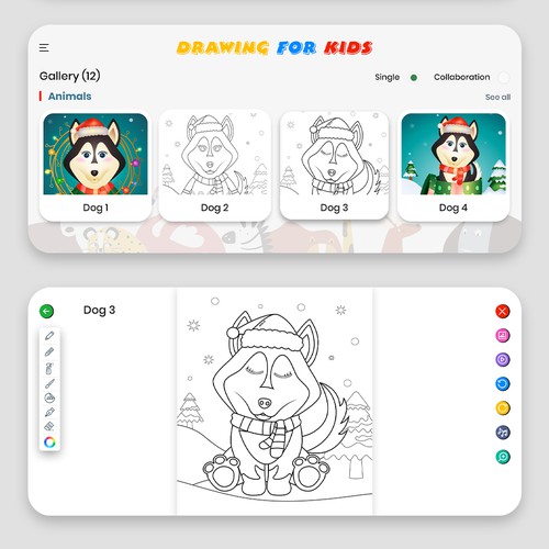 Design Design a cool and cute coloring app for kids! por MercClass