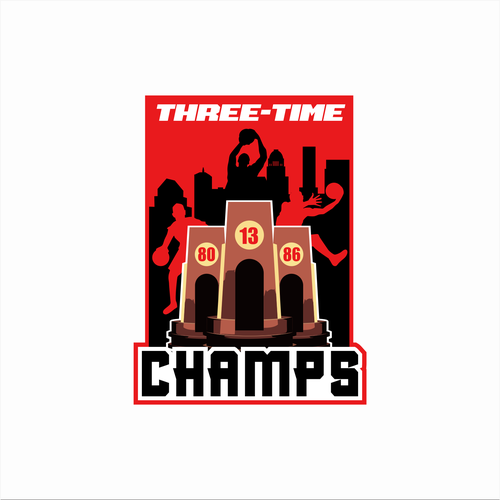 Basketball Logo for Team 'Three-Time Champs' - Your Winning Logo Featured on Major Sports Network Design by sukadarma