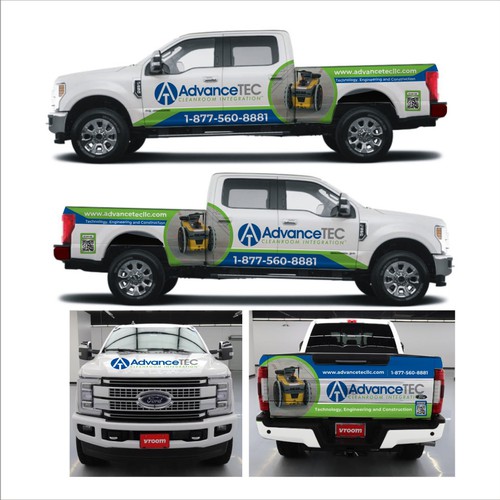 Design a Cutting-Edge, Classy Truck Wrap for AdvanceTEC – Highlighting Innovative Technology Design by e^design