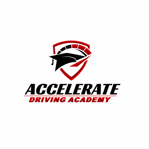 Accelerate Driving Academy.  Red/White/Black colors. Would like full name in logo. Design by ISF Arte e Design