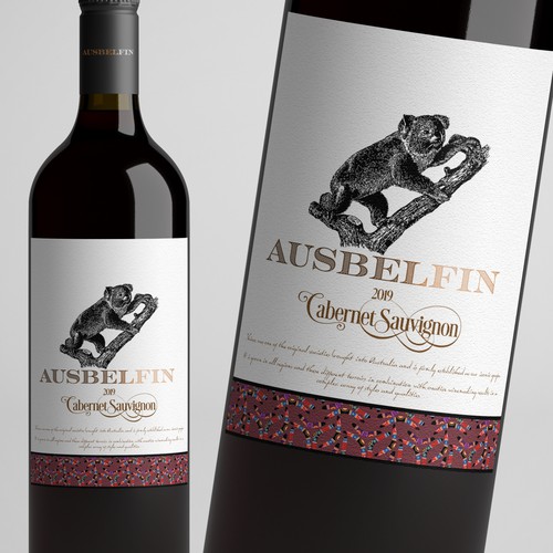 simple and elegant wine label Design by Windmill Designer™