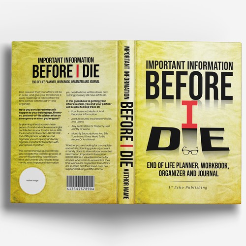 Engaging cover for end of life information journal directed towards 40+ year olds Design by ✨vijays~amazing✨