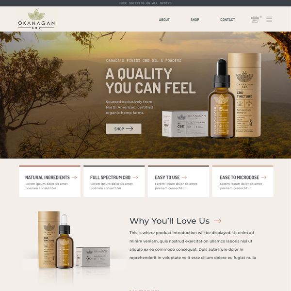 Web design for Okanagan CBD