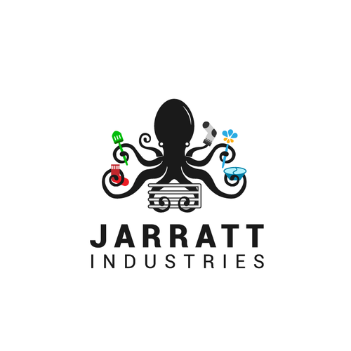 Jarratt Industries Badass Octopus Logo Logo design contest