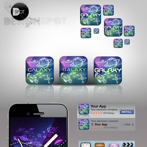 iOS Space Game Needs Logo and Icon デザイン by designspot