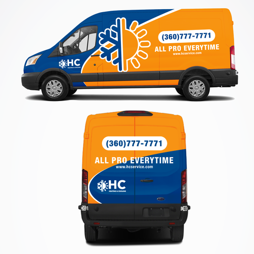 Design a Heating and Cooling Co Wrap in Orange Design by DuhaCreative