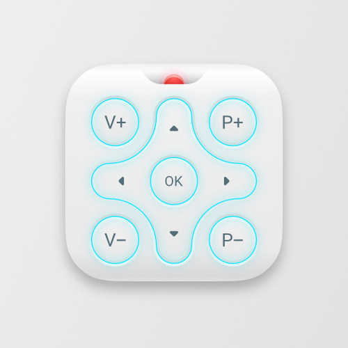 Remote control icon for iOS app Design by lks--