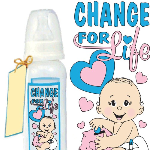 Baby Bottle Design - Screen Printed - Specific Design