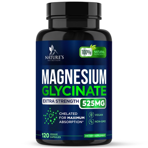 Natural Magnesium Glycinate Design needed for Nature's Nutrition Design by gs-designs