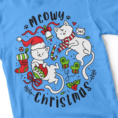 Meowy christmas 2025 t shirt