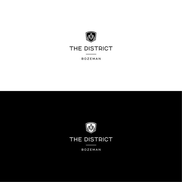 Logo design for a luxury urban commercial and residential subdivision at the base of the Bridger Mountains in Bozeman, MT.