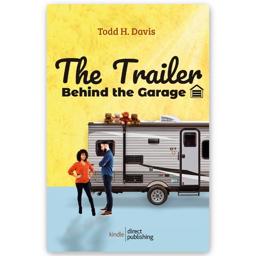 Young White man and Black female teenager in front of a travel trailer on book cover Design by Melissa Giron