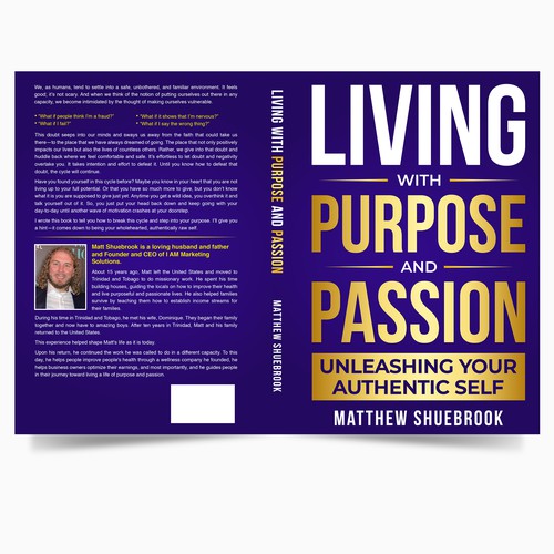 Living With Passion and Purpose Book Cover Design Design by Unboxing Studio