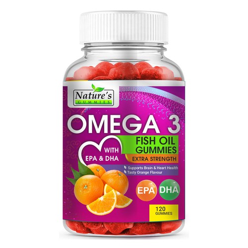 Tasty Omega 3 Fish Oil Gummies Design needed for Nature's Gummies-ontwerp door Hanisha P Patel