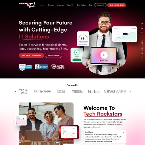 Cutting-Edge Website Design for Premier MSP/MSSP - Tech Rockstars, Inc Design by Jasmin_A (AMPLE)