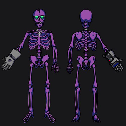 コンペ「Anti.biz needs a 2D skeleton character design」のデザイン by Little Georgeさん 