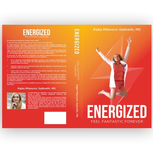 Design a New York Times Bestseller E-book and book cover for my book: Energized Design by MMQureshi