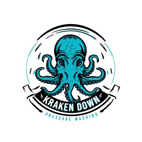 I need a powerful design for Kraken down pressure washing. Design by Natalia FaLon
