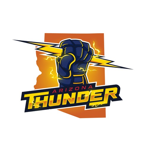 Arizona Thunder Ice Hockey Design by Gr8 ART