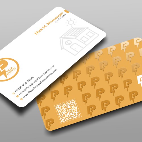 Modern Business Card Design for Electric Energy and Solar Company Design by Brandmaker artist